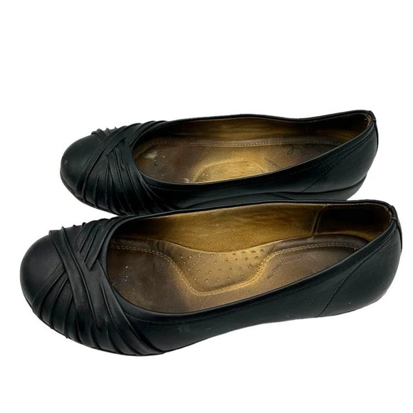NATURAL SOUL ALL THRU BLACK COMFORT SLIDE ON FLATS SIZE 7.5 - Picture 4 of 7